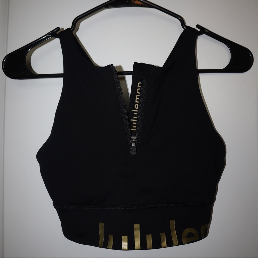 Lululemon Energy Bra High Neck Long Line Zip *Medium Support, B–D Cup